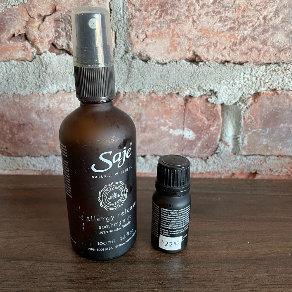 Saje allergy release soothing mist & day dream (new) diffuser blend